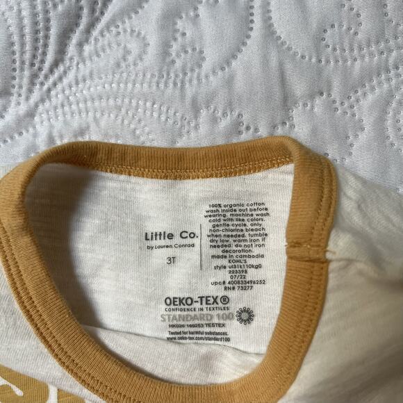 Little Co Stay Golden Ringer Tee Size 3T - Picture 4 of 5
